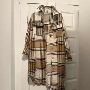 Plaid Utility Jacket for Women